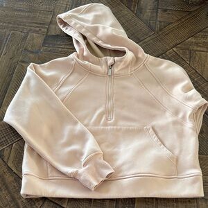 Women's Beige Quarter-Zip Hoodie